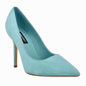 Nine West Bliss Pointy Toe Pumps - Light Blue - Ireland (XM8760354)